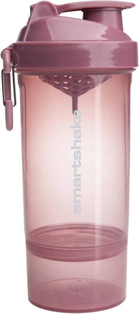 Smartshake O2GO One 塑料蛋白质摇摆瓶800 ml → 27 oz - 防漏螺丝上Lid - BPA Free - Unisex - 深玫瑰
