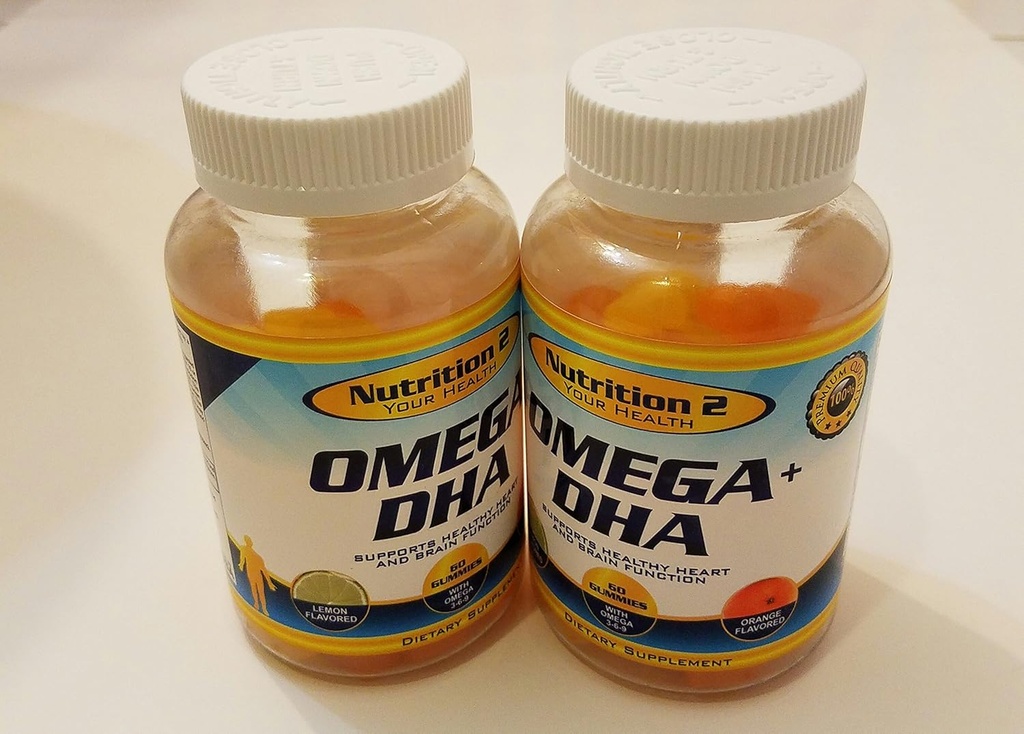 Omega + DHA 基本脂肪酸 - 纯 Omega 3 脂肪酸 - Chia Oil + DHA - Gummys - 青少年,男性,女性 和DHA补充