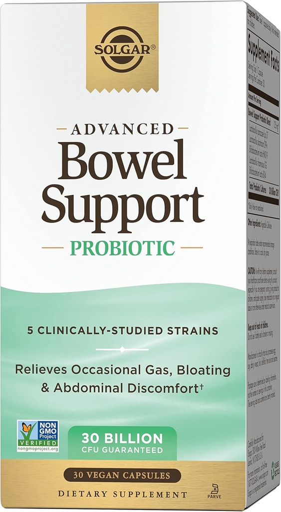 Solgar Bowel 支持 Probiotic, 30 Capsules 软件