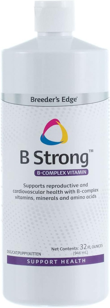 恢复动物健康 育苗的边缘 - B强 - B 维生素,铁和矿物补充 - 狗,猫,猫和猫的维生素 B - 32 oz液体