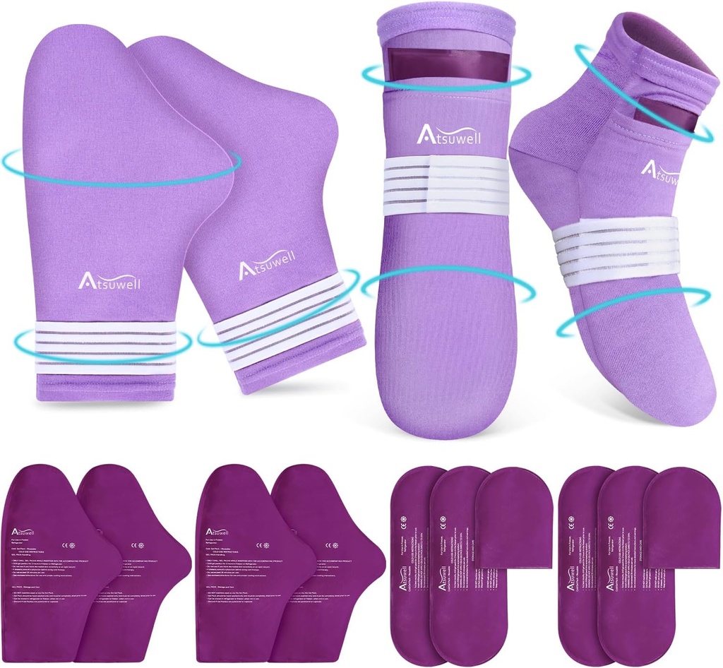 Atsuwell 化学疗法必须为男女提供,Chemo Gloves和Socks为神经病提供,Cold Theraphy Socks和Cold Gloves为手足不适提供舒适物品,Chemo Care套装礼品,S/M