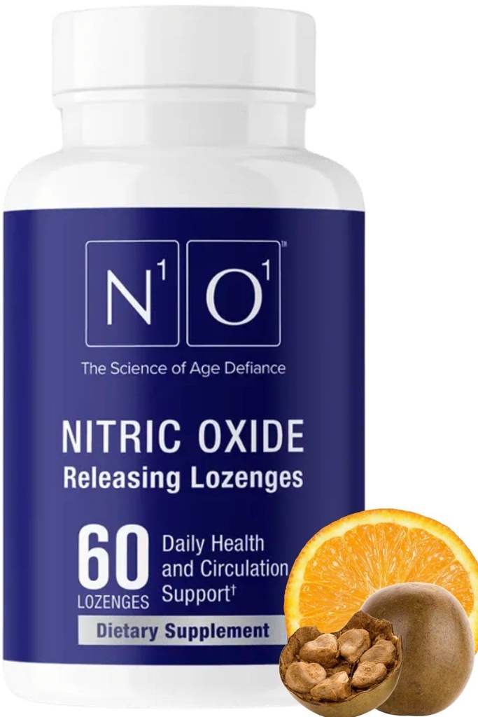 N1O1 氮氧化物 Lozenges - 60 Counter - 氮氧化物补充剂,用于心脏健康,环流,能量,血液流动,氧化,健康血压,心血管支持男女.