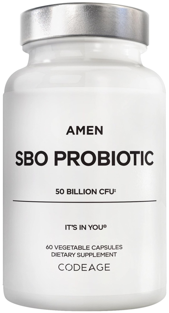 Amen Probiotics Supplements, SBO Probiotics and Organic Probiotics, 50亿 CPUS, 大陆架稳定,不需要冷藏, Flora Daily Probiotic Form for Men & Men, Vegen & Non-GMO, 60 Capsules