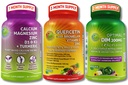 Vegan Bone, Immune, & Hormonal Support Trio – 植物基钙,镁,锌+D3,K2 & Turmeric + 奎尔西丁与布罗梅兰,维生素C,锌+DIM 200mg & BioPerine → 在延迟释放盖中