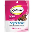 Caltrate Soft Chews 600 Plus D3 维生素D Calcium D 补充品,巧克力曲棍球 - 60 计数