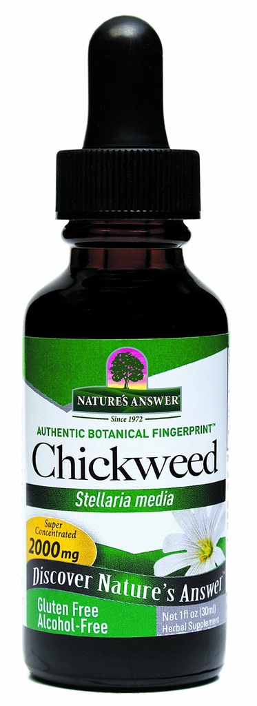 Nature's Answer-Fool Chickweed Stelleria Media 2000mg 1oz 节选 QQ草药补充 QQ促进文摘 QX非转基因生物,Kosher,Gluten Free,Vegan QQ 单数