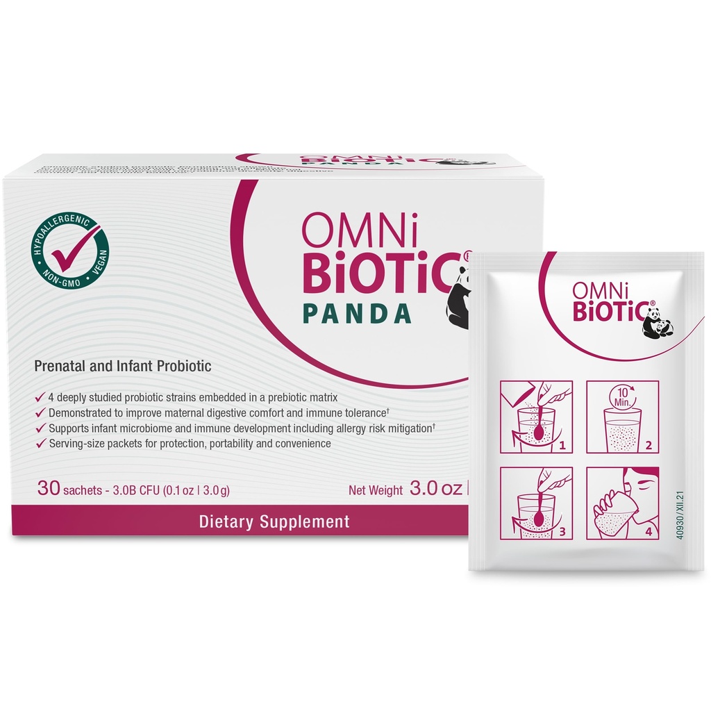 OMNI BiOTIC Panda - 母亲和婴儿的抗生素 - 产前和婴儿的抗生素 - Gut Health & Immune System Support - Vegan and Hypoallergency - 非GMO(1包)