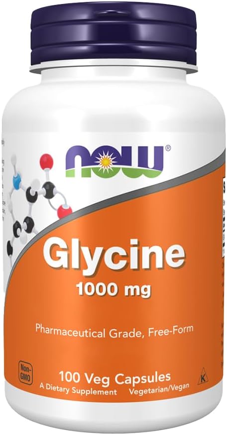 Now Glycine 1000 mg 100 Veg Capsules (英语).