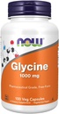 Now Glycine 1000 mg 100 Veg Capsules (英语).