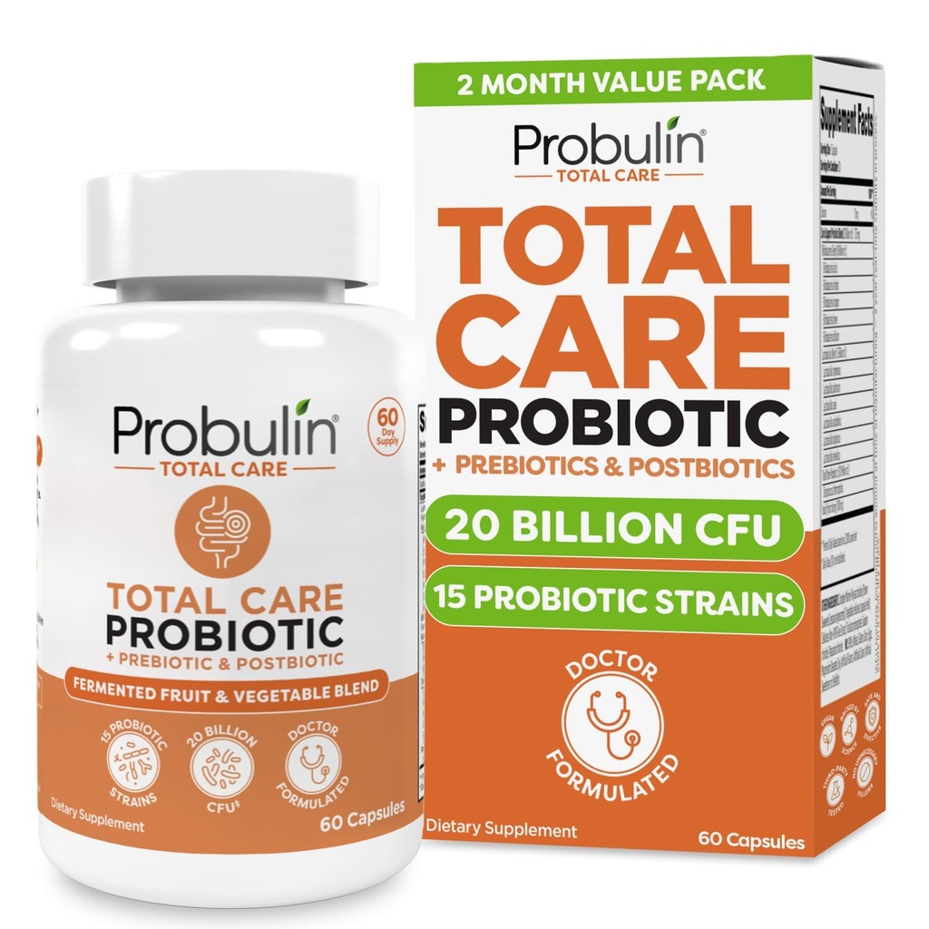 Probulin Total Care Probiotic Supplement, Daily Gut, Devestive, and Immune 健康 Probiotics for Men and Women, 20亿CFU, Vegan, 60 Counter Bottle 互联网档案馆的存檔,存档日期2013-03-02.