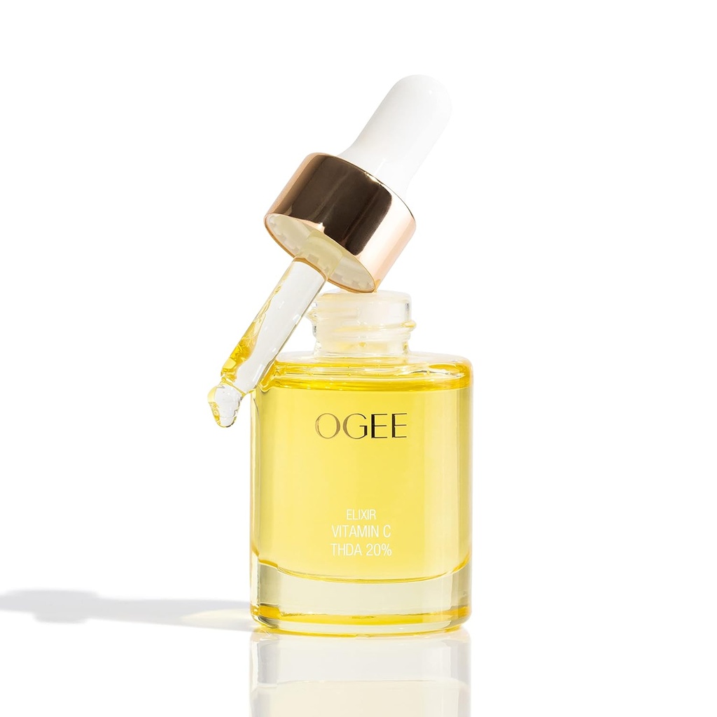 Ogee维生素C THDA 20% Elixir - 经认证的有机维生素C 面部血清 - 亮化维生素C 面部血清