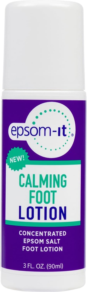 EPSOM-IT 平稳脚跟 - 为疲倦脚跟和安克勒斯滚动硫酸镁 Lotion, 配有Urea的Tripical Epsom盐,柔软的硬皮和裂缝脚跟,为腿和脚的3.0 oz提供舒适