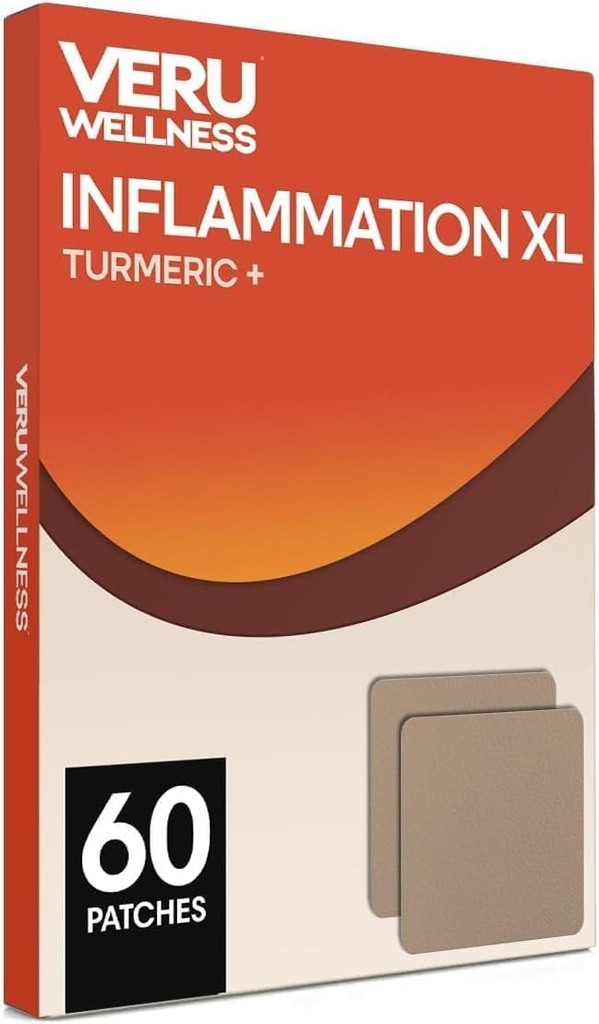 Veru Wellness Information XL Turmeric Patches - 非易感的每日完整公式防水,每日完整公式(60天计数).