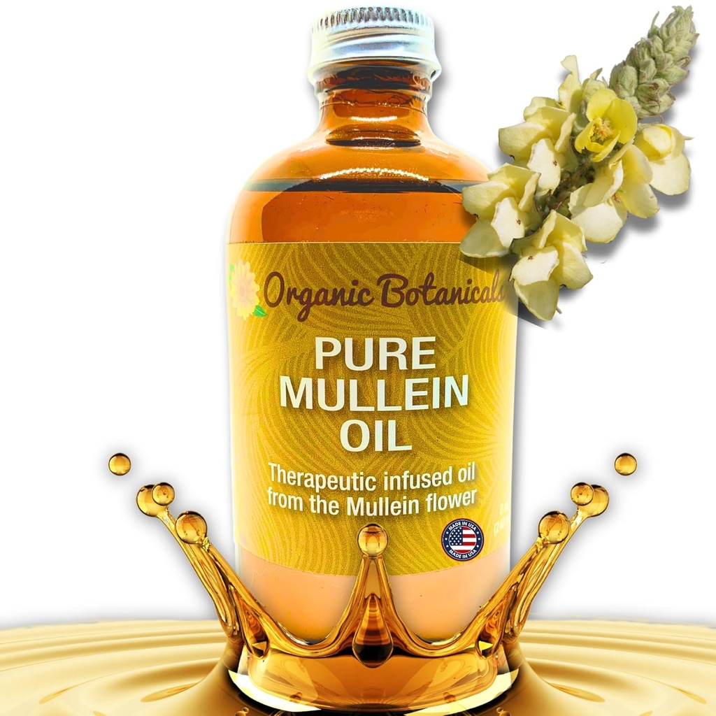 Mullein Oil - Earaches, Tinnitus & Kids的有机耳油滴 - Soothing Relief的草药提取(4 oz)