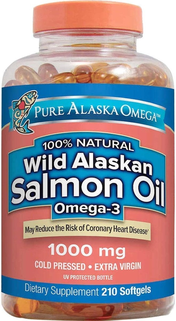 纯阿拉斯加 Omega-3 野生阿拉斯加盐油 1000mg 210 cm