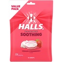 HALLS 喉咙苏打(前称HALLS Breezers) 奶油草莓喉滴,经济包,70滴