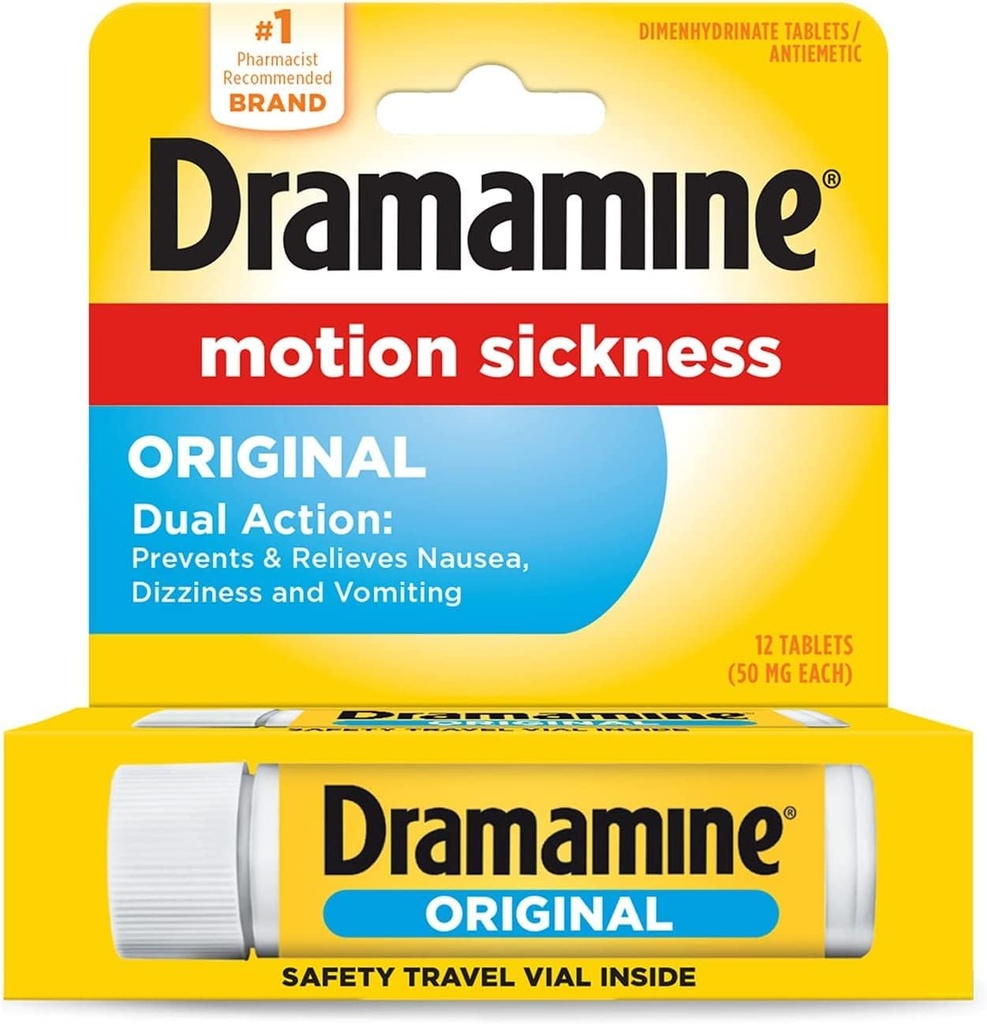 Dramamine 原配方 - 12 厘米,包装 4