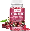 维生素 B12 复合物 5000 mcg 甲基 B12, Adenosyl B12 & Hydroxy B12,配有Coenzyme Q10, Folate, Vitamin C, Chewable B 12 能源支持,代谢, Bone 健康 - Cherry Flavor