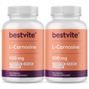 BESTVITE L-Carnosine 500mg (240 capsules)(120x2) 无填充器 - 无 Stearates - 非转基因 - Gluten Free