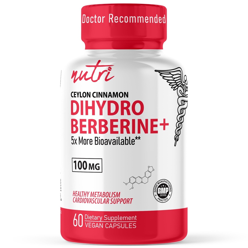 自然融合型Dihydroberine Supplement 100mg 60 Capsules - 与锡兰肉桂 - 5X 比普通柏柏林HCL更有效