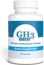 Nattura G-H3 Ultra, Ultimate 抗氧化剂配方 - 新型,改进型的抗衰老复合体(Ginkgo Biloba,R-Alpha Lipoic Acid,Coenzyme Q10,乙酰L-Carnitine,维生素B6) - 60 Caps