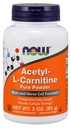 Now 食品补充品,ALC(乙酰-L-Carnitine)粉末、脑和神经细胞功能*,3-Ounce