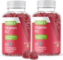 VITEEY 维生素B12 Gummys - 认知支持和能量Gummys - 维根, Gelatin Free, Gluten Free - 60 Counter (英语).