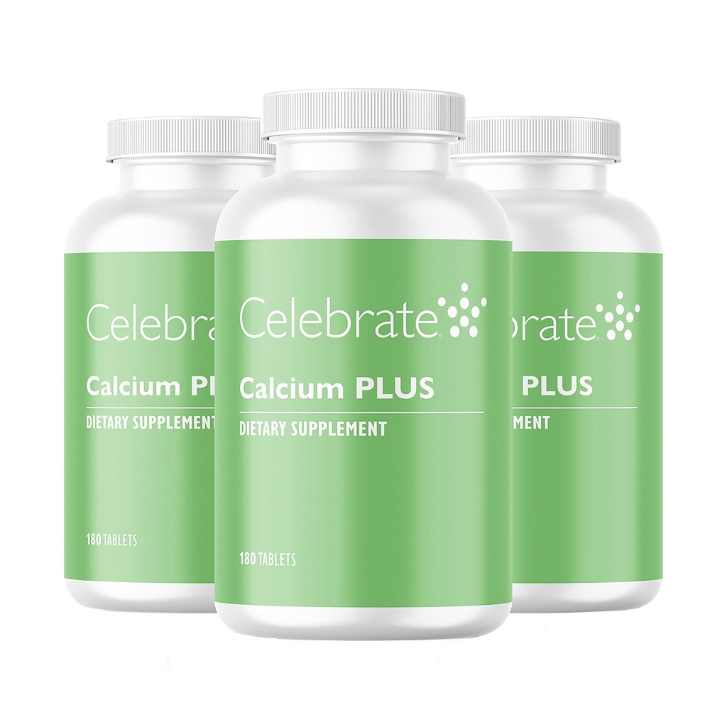 庆祝维生素加钙 – 600mg 钙 Citrate, 600 IU 维生素D3 & 50mg 氨酸后外科的镁 – Gluten-free & Sugar-free - 540 非化学药片