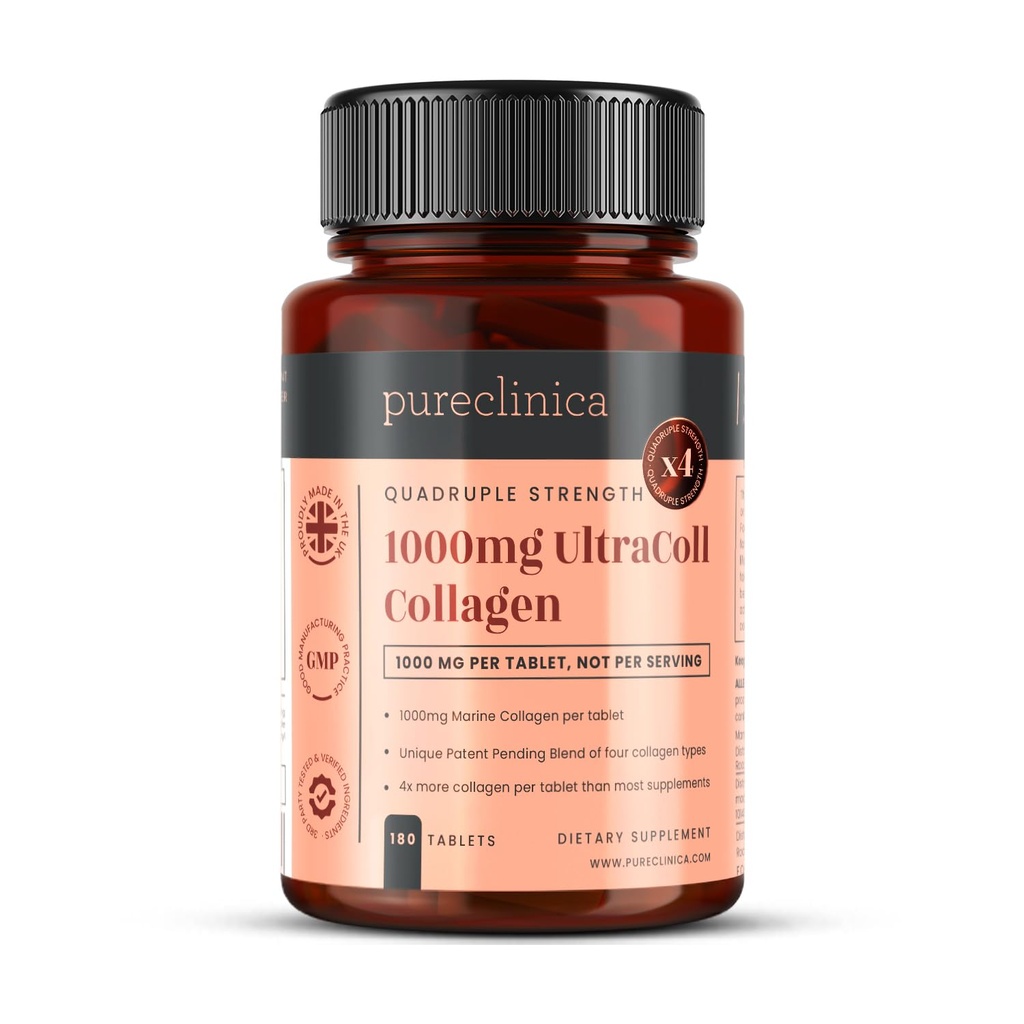 UltraColl Marine Collagen 1000mg x 180 片(供应6个月). 唯一专利的抗衰老凝胶类型I,II,III,和VII.