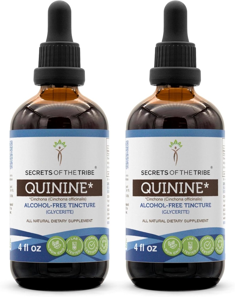 昆宁无酒精液体提取器 昆宁(Cinchona officinalis)干巴克(2x4 FL OZ)