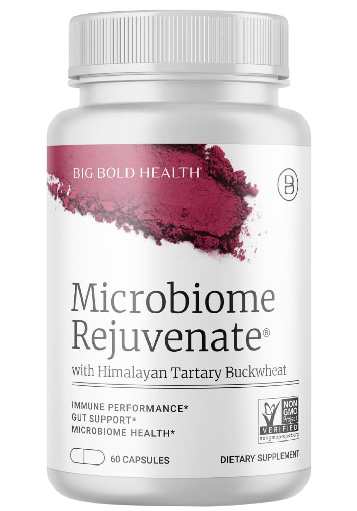 BIG BOLD HEALTH 微生素 复原生素 + Gut健康与免疫系统支持的Probiot 补充剂 - 带有Imune-Active 喜马拉雅山盐水大麦 - Gluten-Free(60个蔬菜卡普尔)