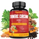 Turmeric Curcumin Capsules - 90 Coles 3个月供应量 - Blended Ashwagandha, Moringa, Ginger & More - 豁免、联合、消化和健康支持