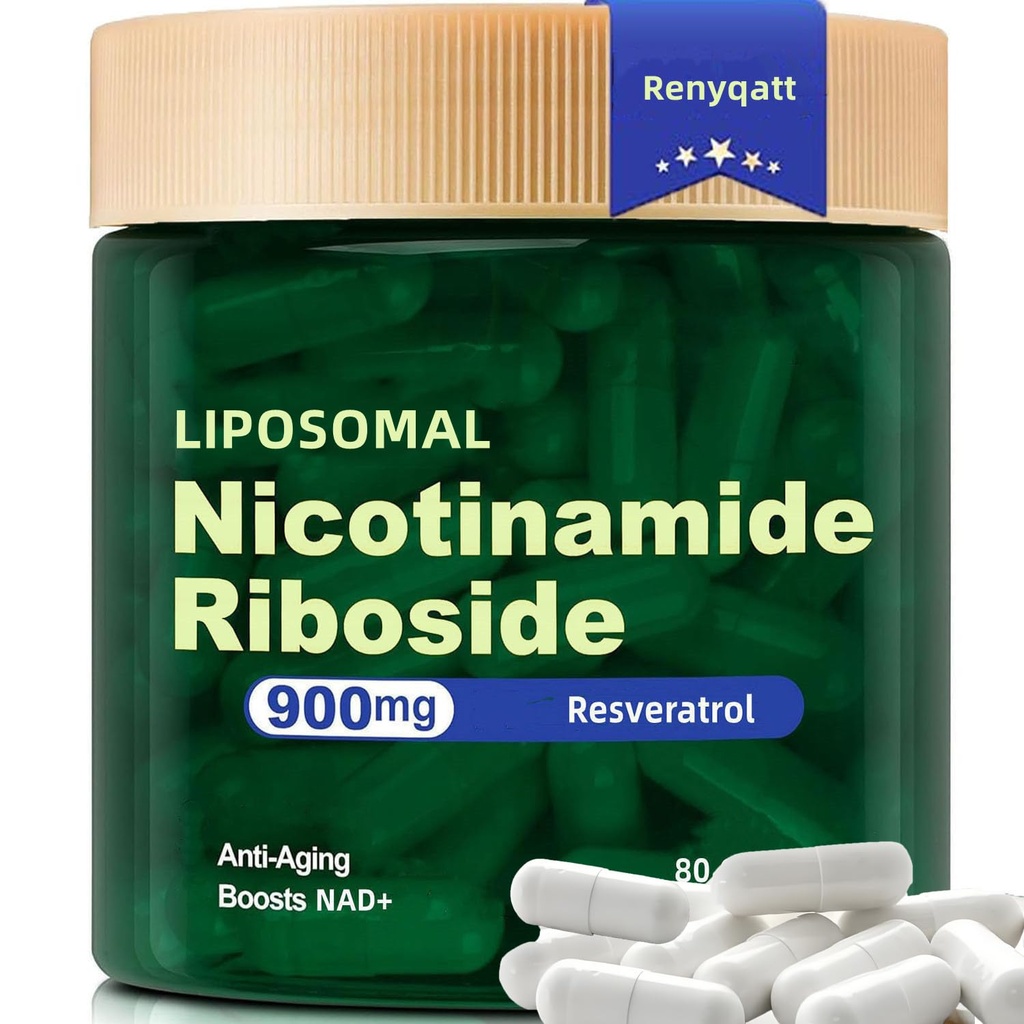 Renyqatt NAD+ 补编 - Liposomal Nicotinamide Riboside - 反老龄化,能源,焦点的补编 - 80 Capsules(1B)