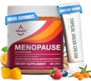 Lubracil Menopause Gummys & Topical Vulva Cream Bundle – 对热闪光,阴道干燥,痒痒,Mood Swings & Night Sweats 与黑科霍什, Ashwagandha, Omega-7 & Vitamin E 的无热无热支持