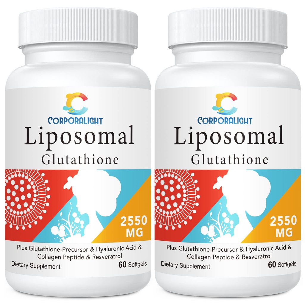 Liposomal Glutathione Softgels, Enhanced Absorption - Liposomal Delivery, Active Form L-Glutathione, Cellular, Immune Function & Liver Detox, Rich in Antioxidant Formula, Gluten Free, 120 Softgels