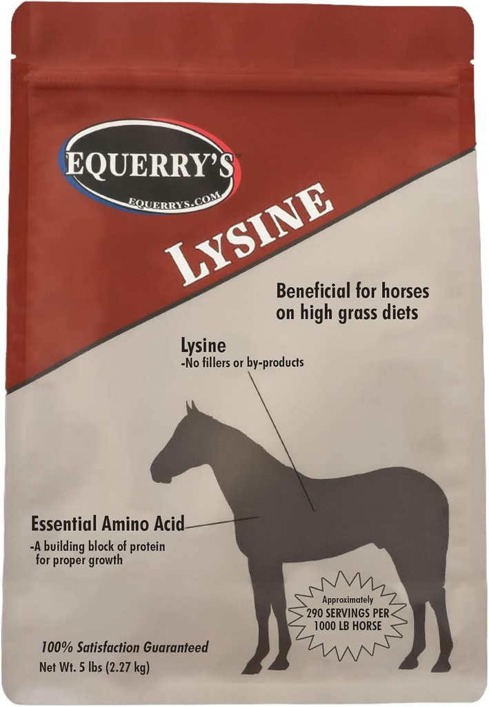 Equery's Lysine Supplement for horses → Lysine Powder supplement formuscle and Immune Health → 平衡饲料类饮食 → 5Ib Bag