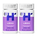 Habit Libido 补编 2 Pack (120 Capsules) - New Look, Natural Aphrodisic Blend with Maca, Ashwagandha L-Arginine, 支持能量和性能, Vegan, Non-GMO