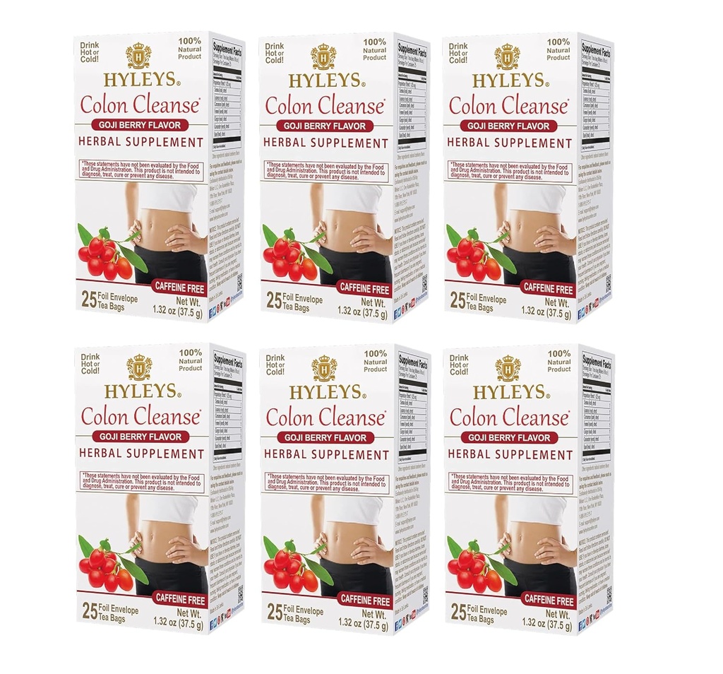 Hyleys Colon Cleanse Tea Goji Berry Flavor(共6包150个茶袋)