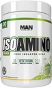 MAN Sports ISO 氨基纯隔离BCAA 粉末270格拉姆 - 山雾 - 蔬菜方程式 2:1:1 比率 - 天然成份 - 无填充器,无人工配色 - 精益肌肉建筑补充品