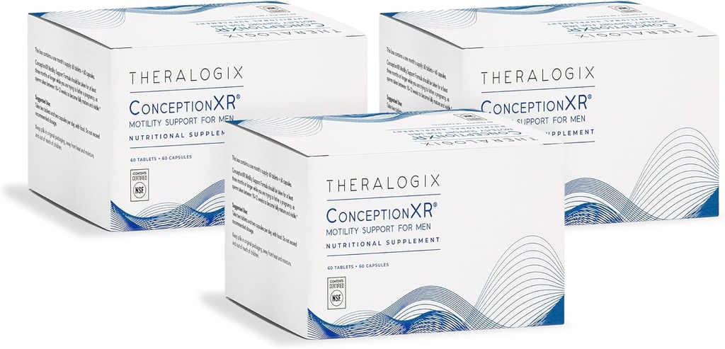Theralogix ConceptionXR Motity Support Formulament - 男子对生育力支持的孕前维生素 - 男子对精液健康的补充* - NSF认证,360 Counter(90天供应)