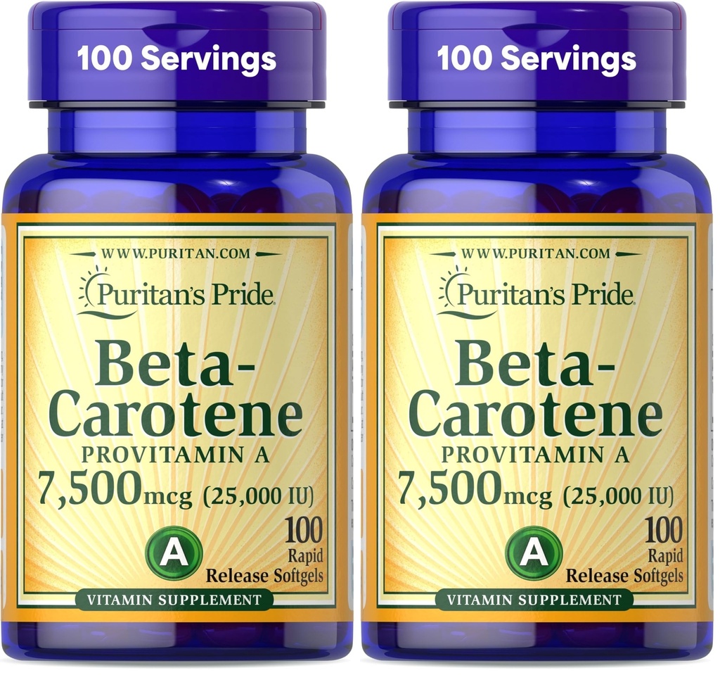 纯洁者为免疫和眼部健康而自豪的Beta Carotene,支持健康免疫系统100软胶(包2)