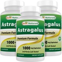 最佳自然剂 Astragalus Capsule, 1000 mg, 120 counter (Pack of 3)