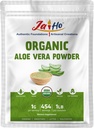 Jai Ho 认证 USDA 有机阿罗埃·维拉粉 – 1 LB – Gluten Free, Vegan, Non-GMO – Resealable Zip Lock Pouch – 易回收的Zip 锁袋