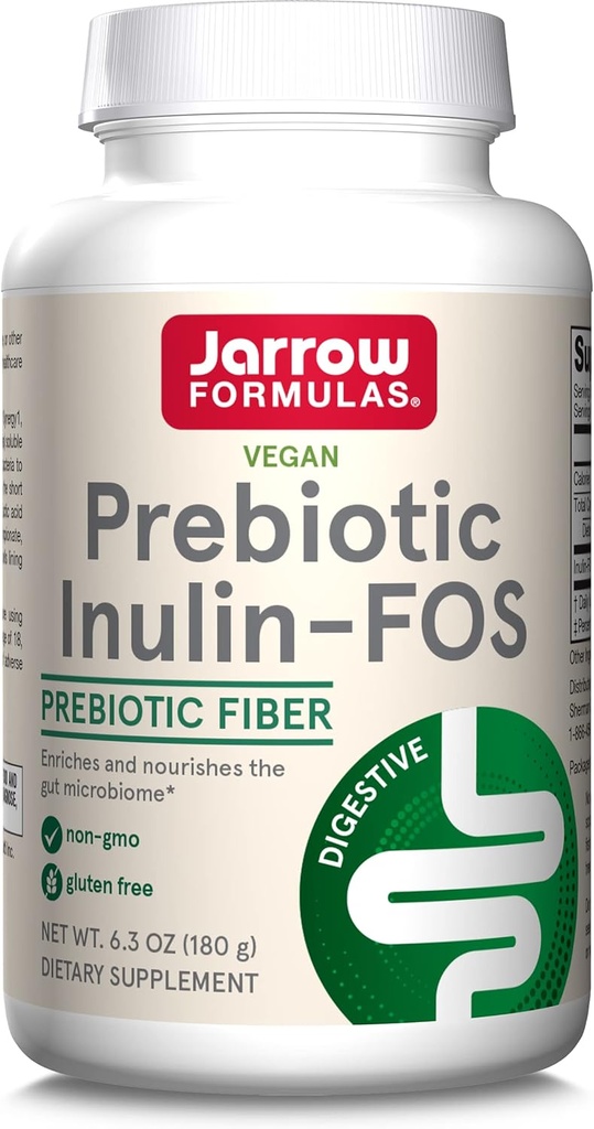 Jarrow Formules 预生胰岛素FOS预生纤维补充,6.3 Oz,Gut健康和消化支持的预生,约47种服务