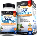 Saw Palmetto for Men with Pygeum Bark Extract and Beta-Sitostorol - 支持前列腺健康和健康前列腺功能 - 促进尿液健康和正常尿液流动 - 非转基因生物 Gluten Free 60 Ct