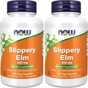 Now Slippery Elm 400mg 100 Capsules (Pack of 2) (英语).