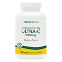 Natures Plus Ultra C W/Rose HIPS, 持续释放 - 2000 mg, 90 植物药片 - 最大概率免疫支持,抗氧化剂 - 自由射线防御 - 格鲁滕 - 90 服役