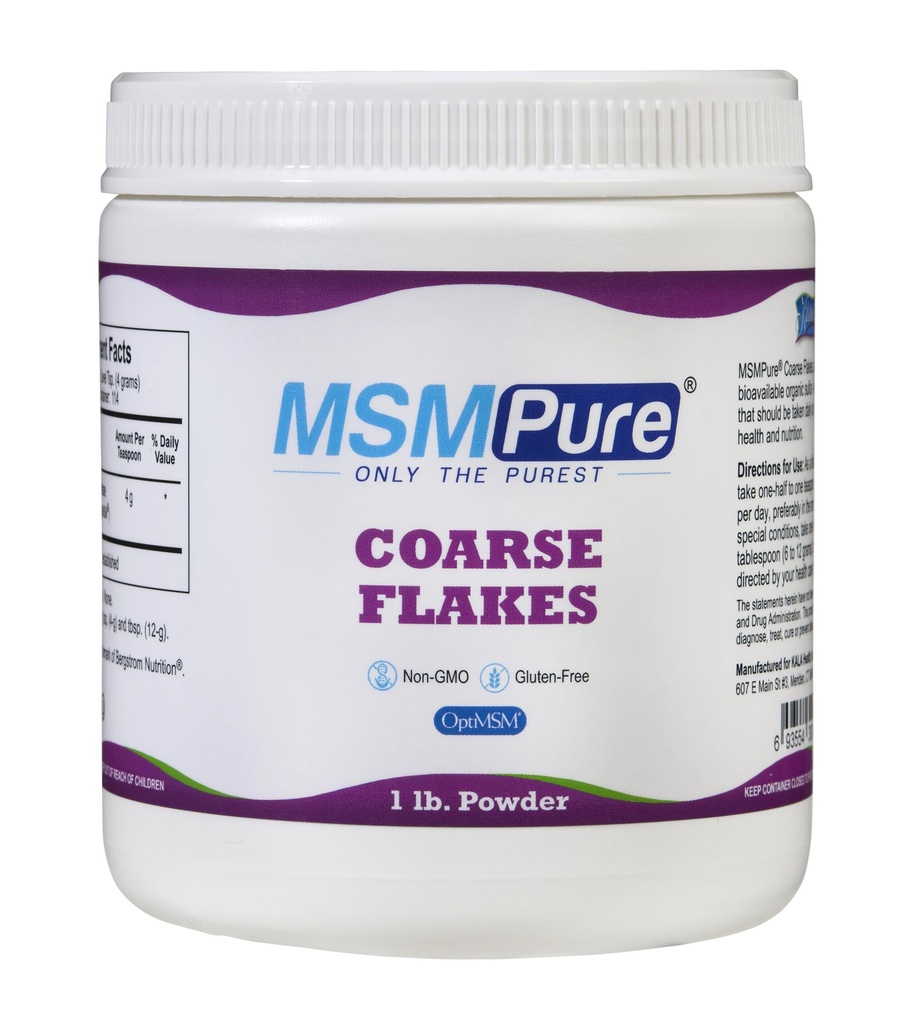 KALA 健康 MSMPTH 粗糙的MSM 粉花 – US-Made MSM 用于联合健康,皮肤外观,头发和钉子支持 – 1磅,有机硫