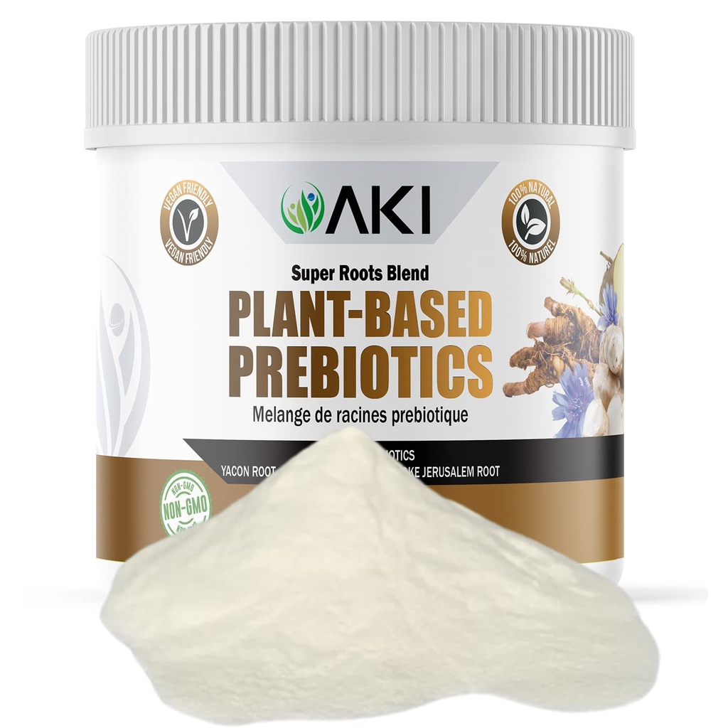 AKI 植物先生混合剂(6oz/170g) - FOS & Inulin 的理想来源 - Nourish Intestinal Flora and unition - 蛋白质摇晃、汁液、滑块 - Keto Friend, Vegan, Gluten & GMO Free