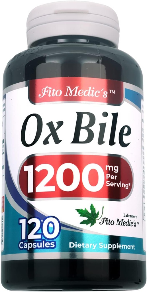 Lab - Bile盐,Ox Bile,每服1200毫克,Caps - 消化酶补充剂,ox Bile补充剂.